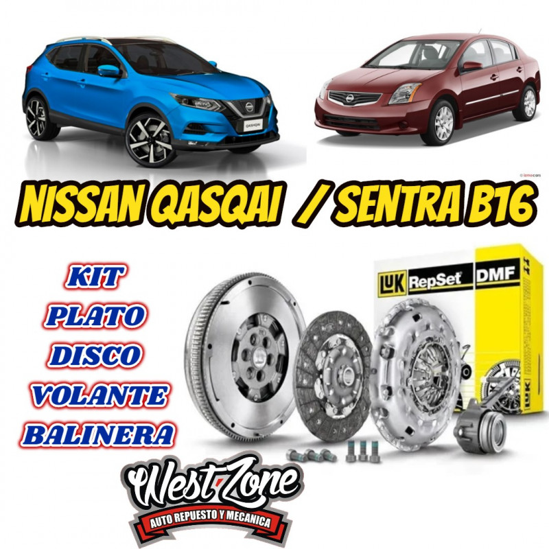 volante disco plato y balinera clutch nissan qashqai sentra B16 B17 Hr16