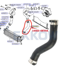 Manguera intercooler turbo nissan frontier np300