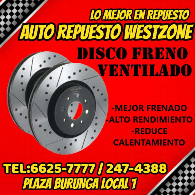 Disco freno VENTILADO TOYOTA HILUX VIGO REVO